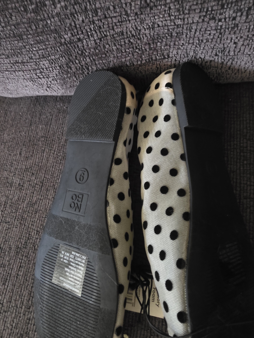 No Boundaries Black & White Polka Dot Ballet Flats - Picture 3 of 3